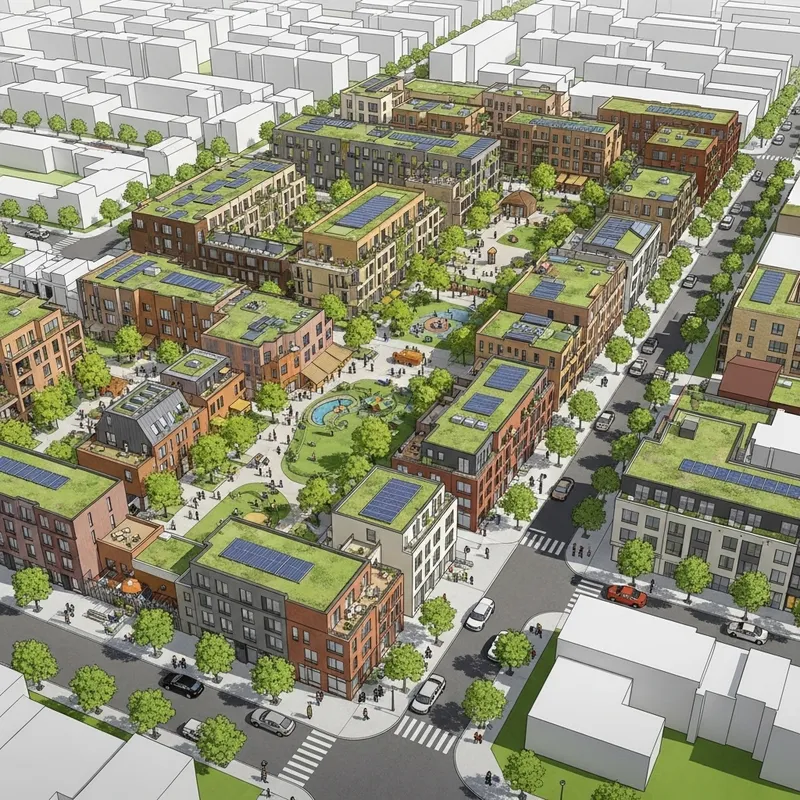 Inclusive Sustainable Neighborhood of the Future | Jan Gehl & Jane Jacobs Inspiration