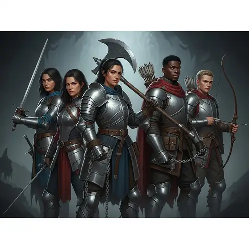 Diverse Demon Slayer Group - Medieval Armor