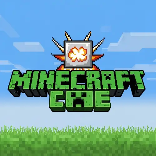 Pixel Art Minecraft Logo Inspired Design
