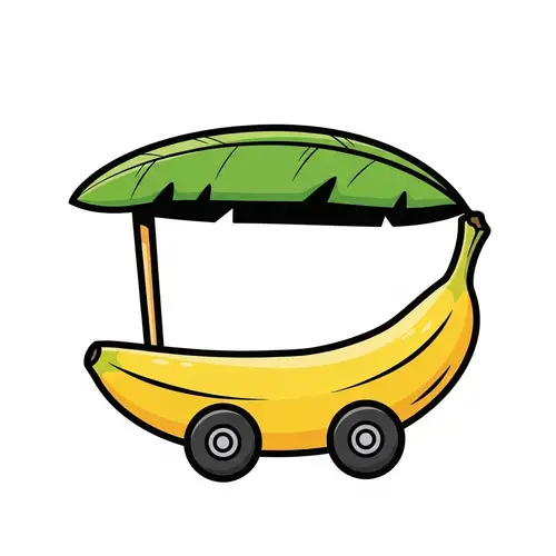 Cartoon Banana-Shaped Cart: Fun and Quirky Design