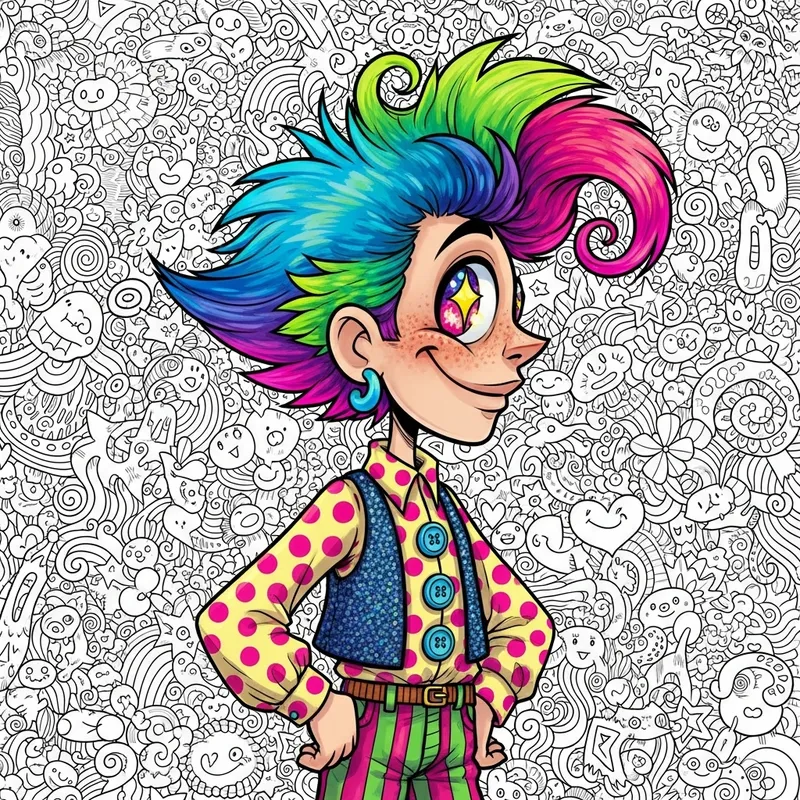 Vibrant Cartoon Character Profile | Expressive Design Vibrant Cartoon Character Profile | Expressive Design