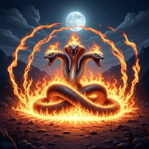 Three-Headed Fire Snake | Enthralling Spectacle