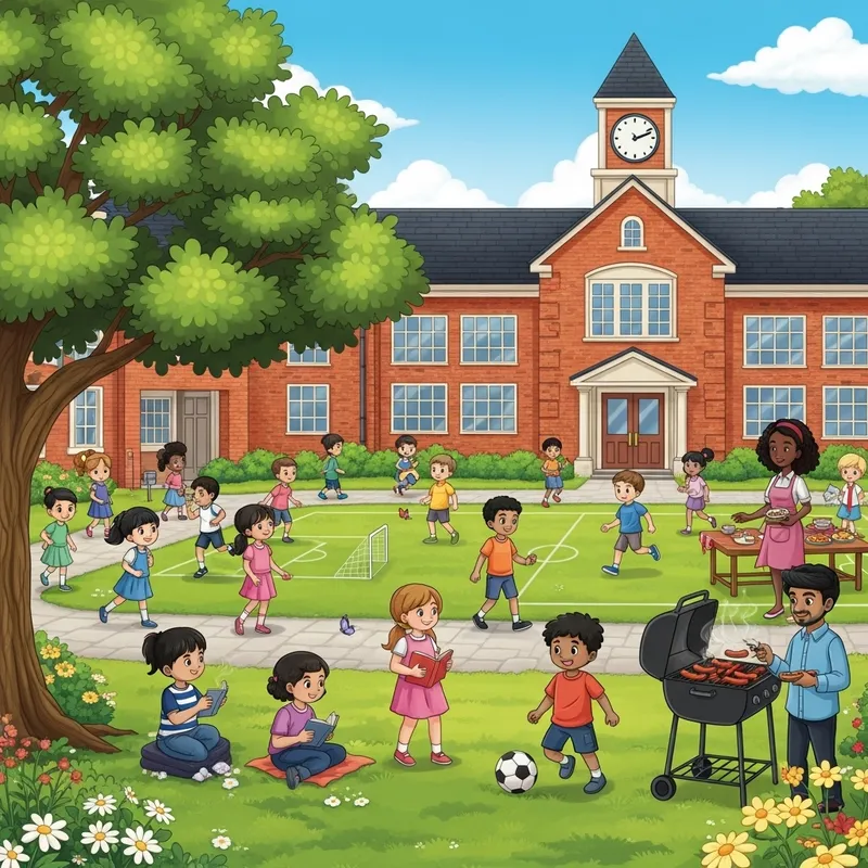 Idyllic Summer Days at School