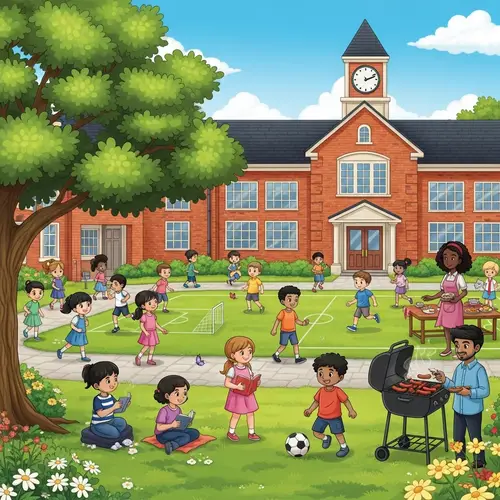 Idyllic Summer Days at School