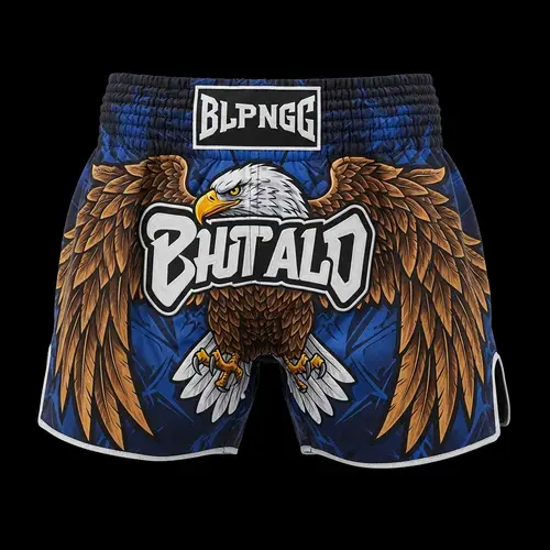 Eagle Design Muay Thai Trunks | Professional Fighter Apparel