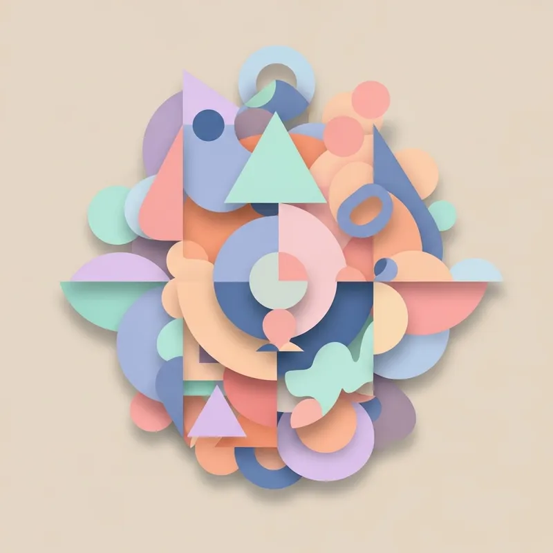 Abstract Geometric Shapes & Pastel Colors: Visual Harmony Abstract Geometric Shapes & Pastel Colors: Visual Harmony