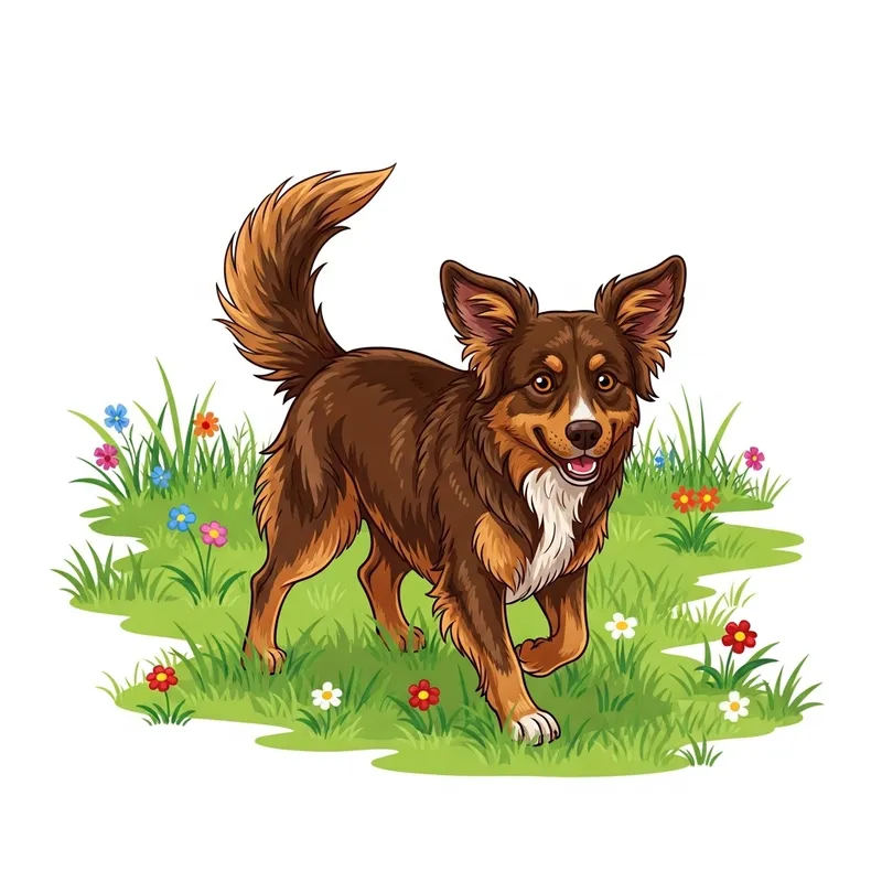 Playful Dog Enjoying a Serene Environment