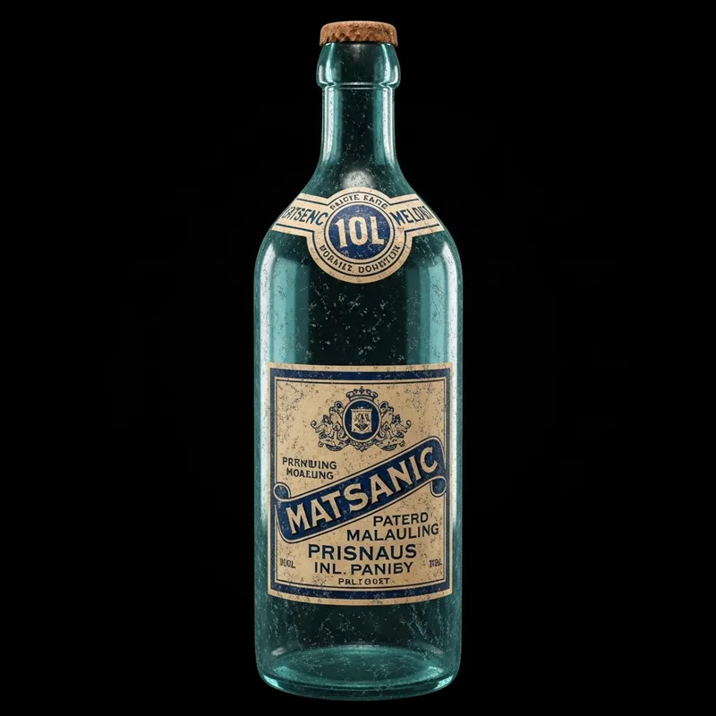 Titanic Glass Water Bottle - Historical Artifact Titanic Glass Water Bottle - Historical Artifact