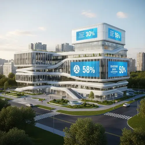 Futuristic Urban Unemployment Center in Cheboksary