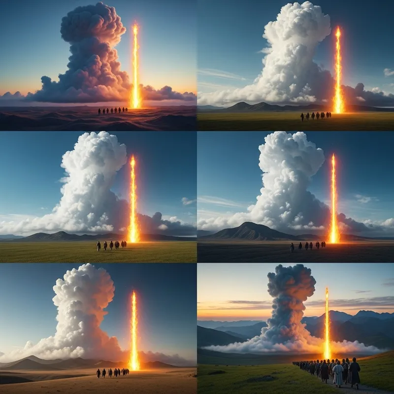 8k Ultra HD Cloud & Fire: Divine Guidance for Historical Travelers
