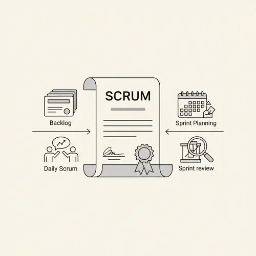 Minimalistic Scrum Certification | Agile Methodology Icons