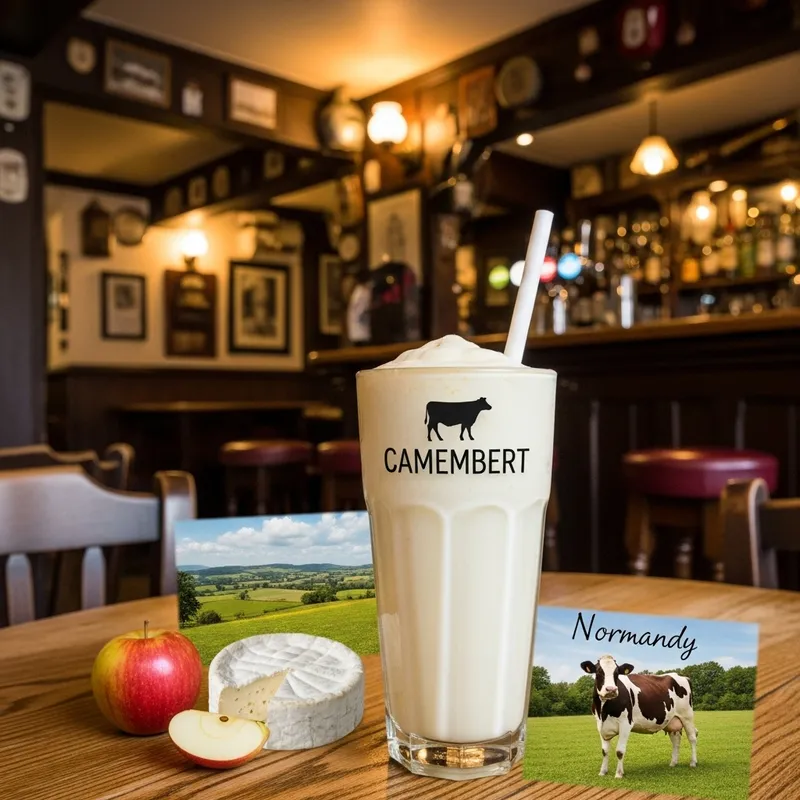 Rustic Camembert Cheese Milkshake - Normandy Pub Experience