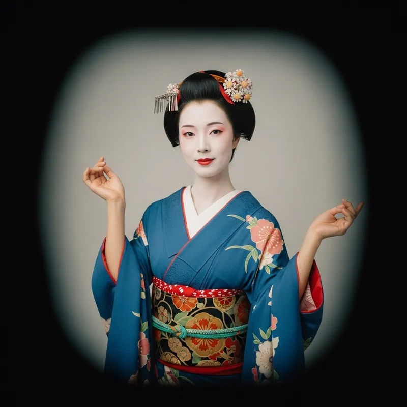 Elegant Geisha Portrait | Vintage Film Photography