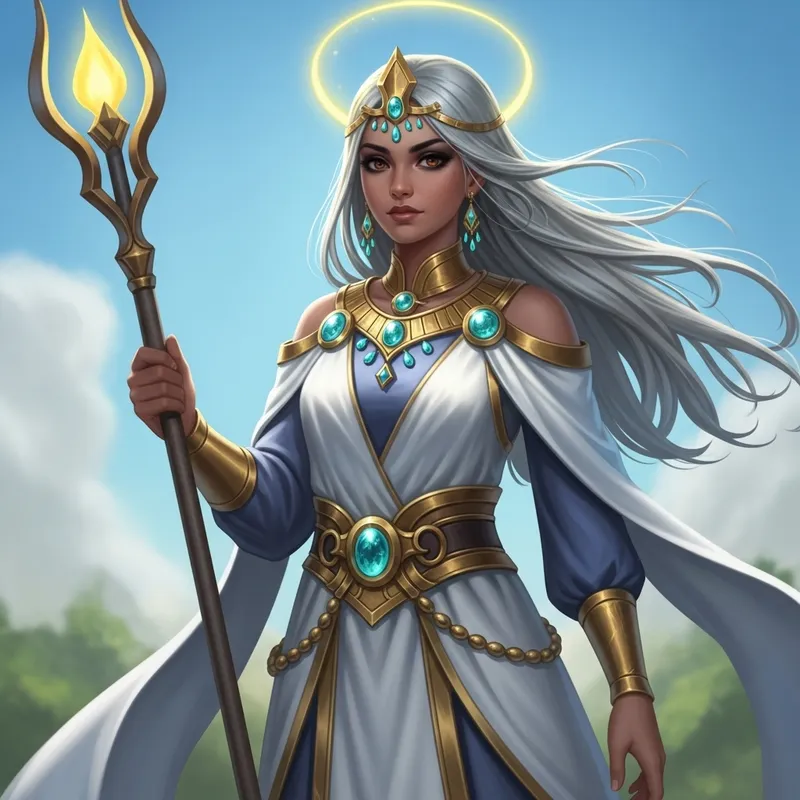 13-Year-Old Silver-Haired Goddess with Dark Eyes