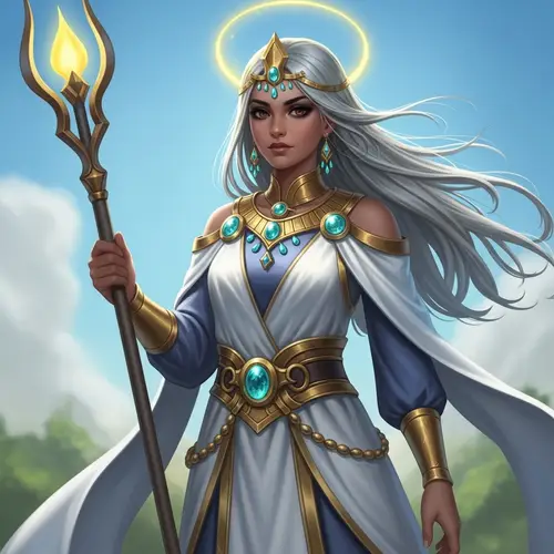 13-Year-Old Goddess with Silver Hair and Dark Eyes