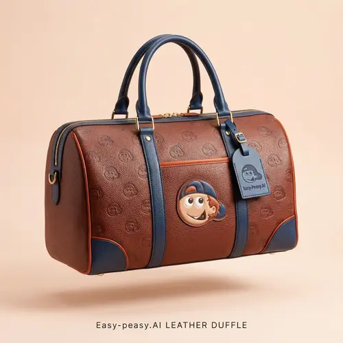 Easy-peasy.AI Luxury Leather Duffle Bag