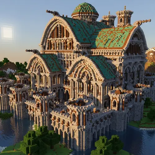 High-Definition Medieval Roman Castle in Minecraft
