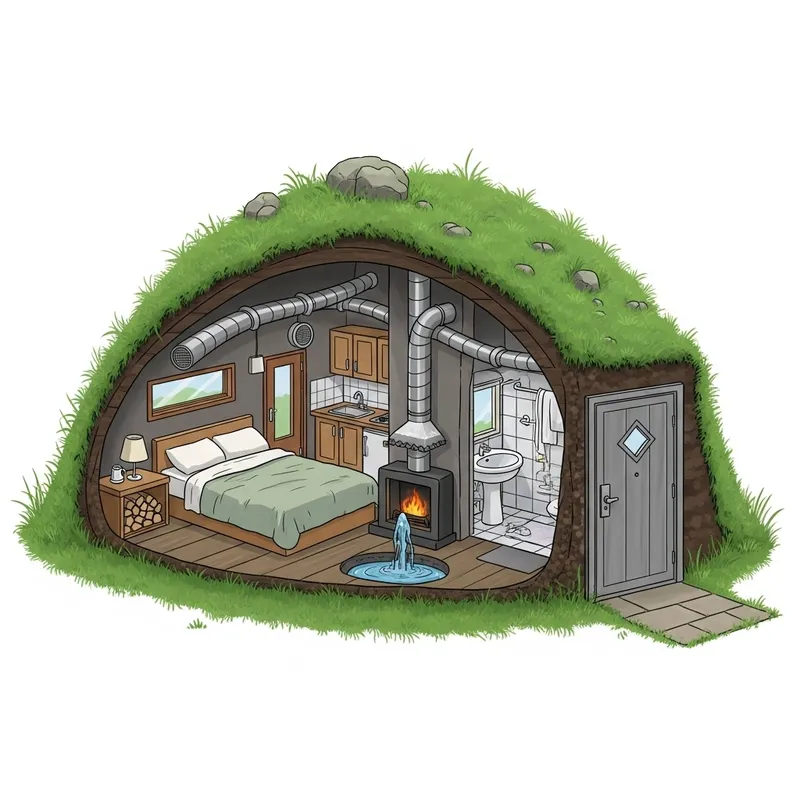 Innovative Hillock Hideout: Unique Apartment-style Refuge