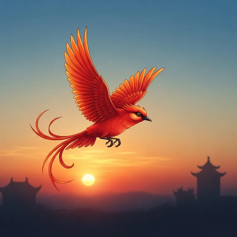 Charming Vermilion Bird - Zhu Que Photo