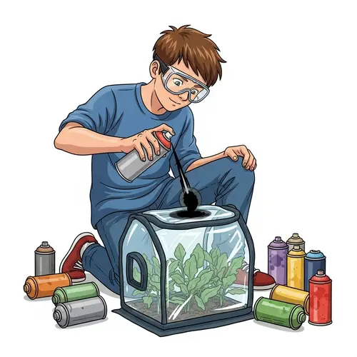 Vibrant Illustration of Boy Painting Cultivation Capsule | Artwork