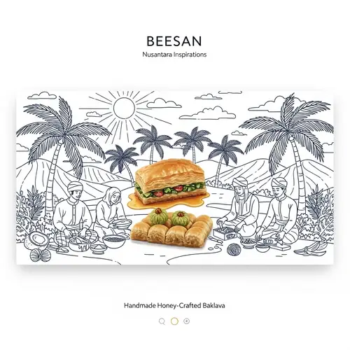 Luxurious Nusantara-Inspired Baklava Variant Illustration