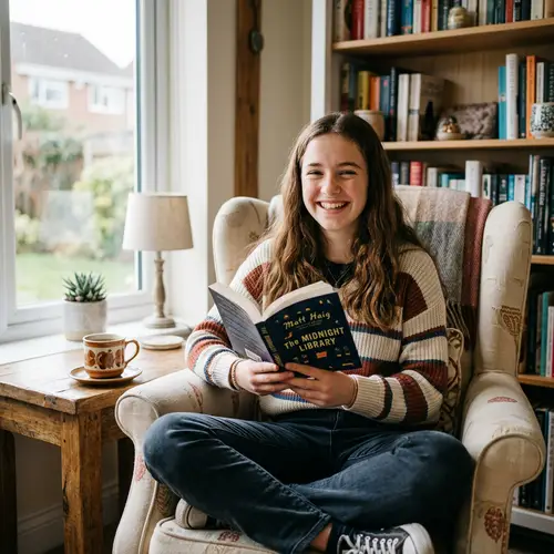 Youthful Reading: Brooke Monk - Teen Reading Book with Coffee