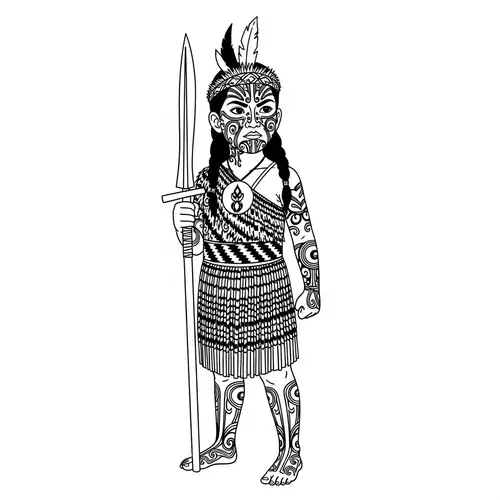 Maori Girl Warrior: Symbol of Might and Bravery
