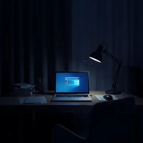 Tranquil Laptop Scene: Solitude Amid Shadows