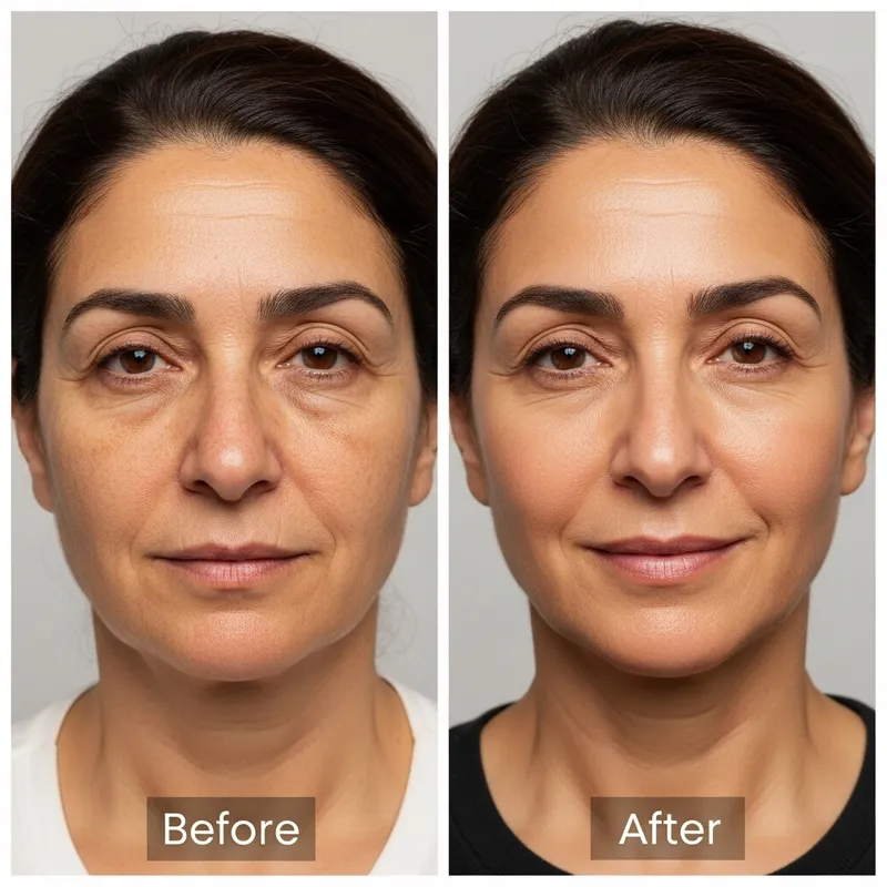 50-Year-Old Lady's Skin Transformation: Collagen Boost & Renewal Results