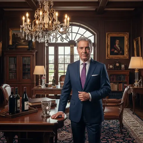 Hispanic Business Tycoon in Elegant Setting