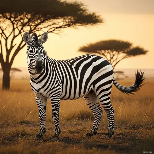 Intriguing Zebra Cat - Photorealistic Fusion of Zebra and Cat