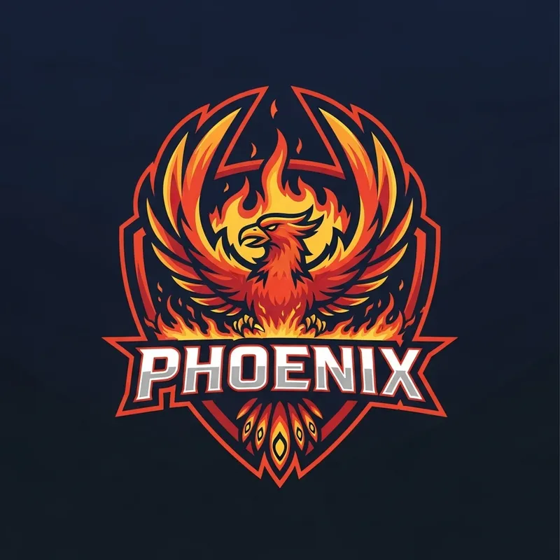 Resilient Phoenix Hockey Team Emblem Design