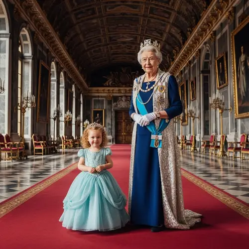 Beautiful 3-Year-Old Princess in Buckingham Palace