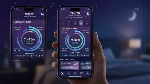 Wellness App UX Design: Sleep & Meditation Tracking