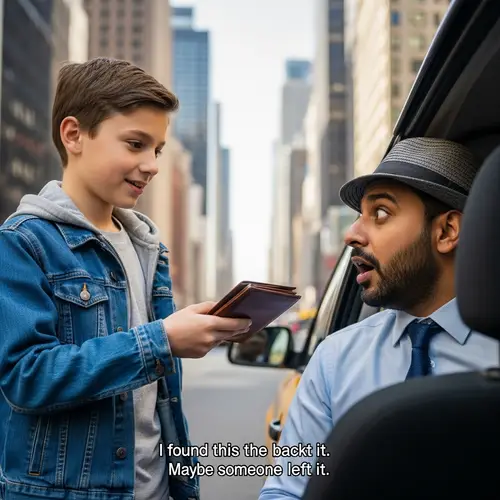 Kind Gesture in the City: Boy Returns Lost Wallet to Surprised Cab Driver