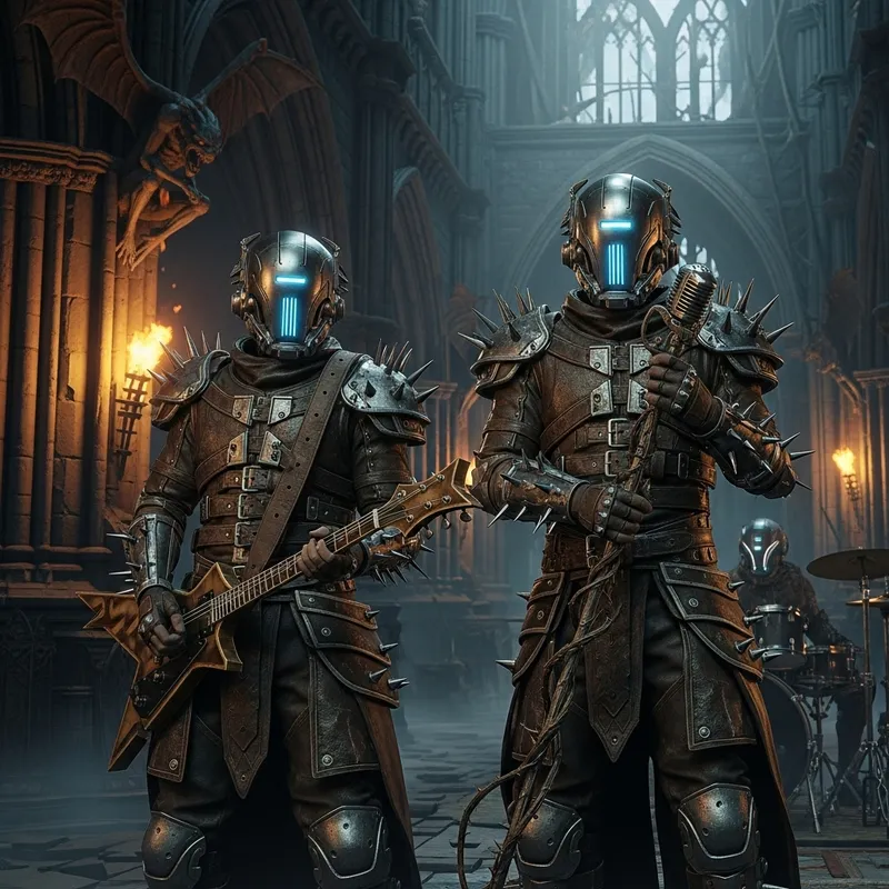Daft Punk x Dark Souls: Futuristic Musicians in Gothic Fantasy World Daft Punk x Dark Souls: Futuristic Musicians in Gothic Fantasy World