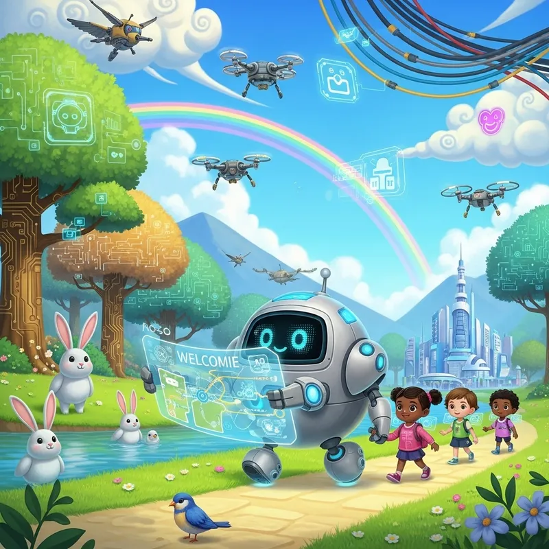 Vibrant Landscape: Nature Meets Advanced Technology