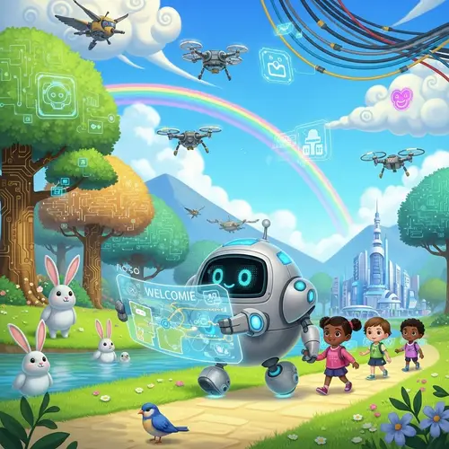 Vibrant Landscape: Nature Meets Advanced Technology