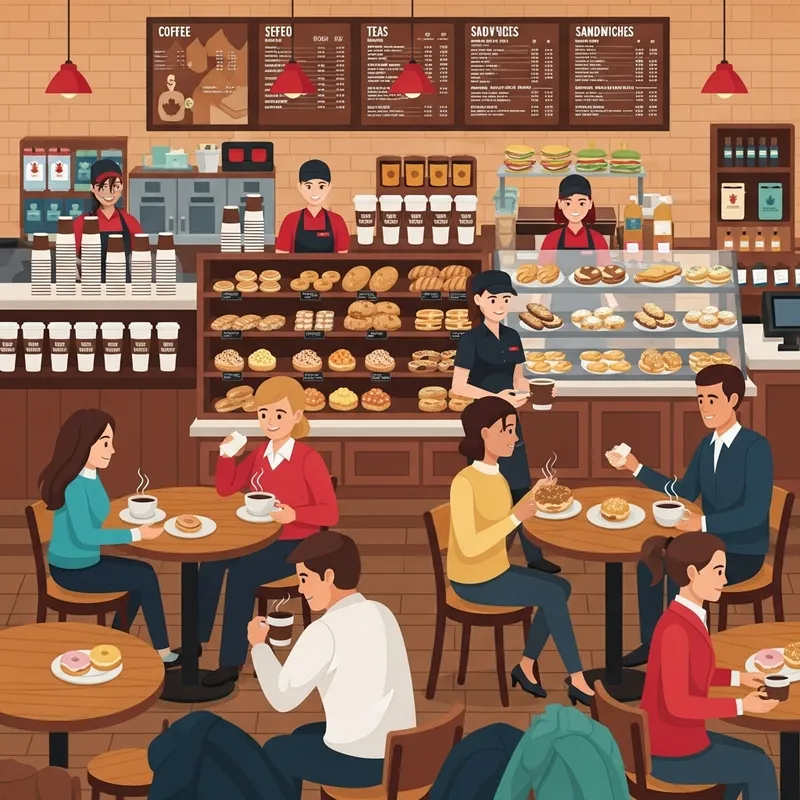 Warm Canadian Coffee Shop Scene | Tim Hortons