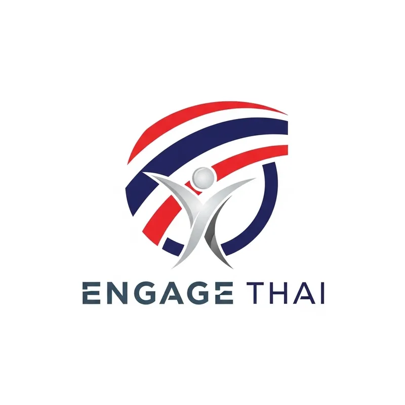 Corporate Logo Design with Thailand Flag Stripes