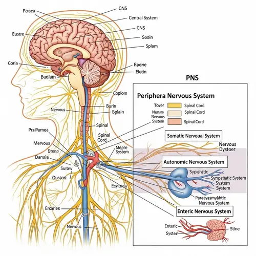 Human Nervous System Diagram: Central vs Peripheral Nervous System