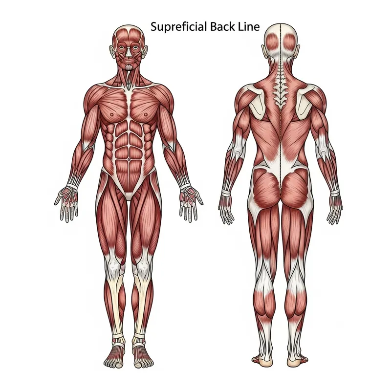 Simple Anatomy Superficial Back Line - Human Body