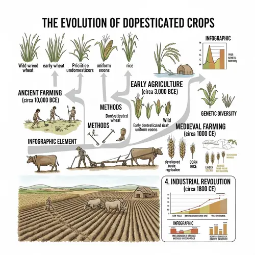 Evolution of Domesticated Crops: A Timeline Journey