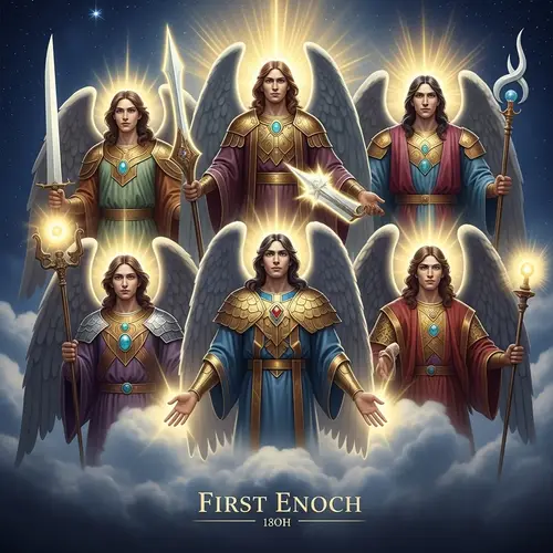 Archangels in First Book of Enoch Art