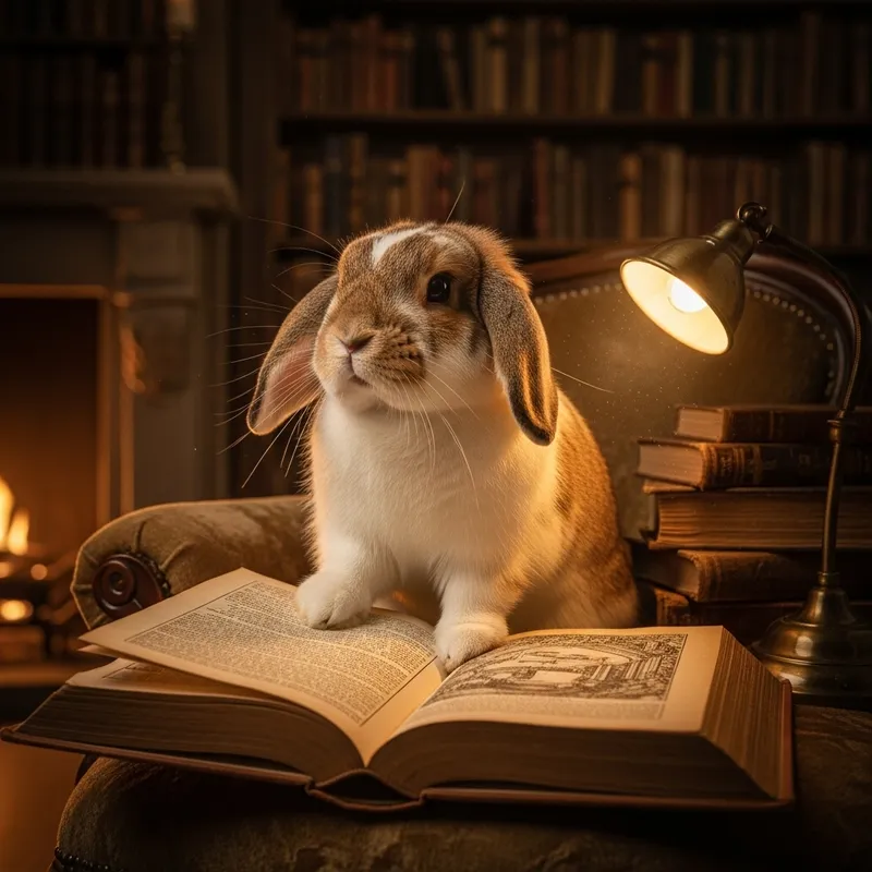 Contemplative Rabbit: Serene Moments