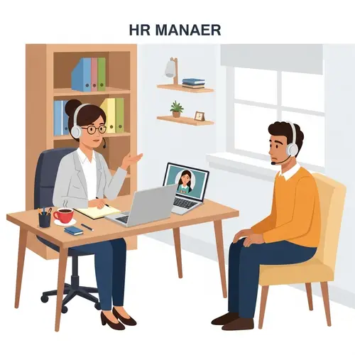 Virtual Interview: HR Manager & Job Applicant Meeting Online