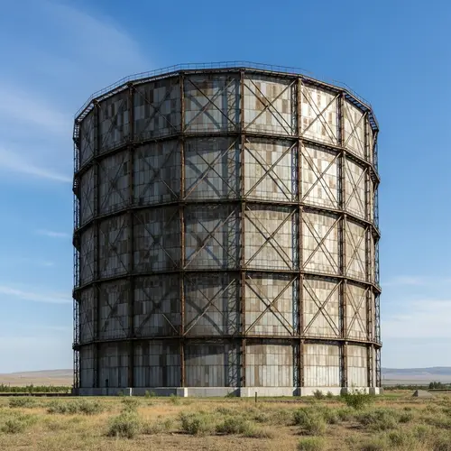 Gas Holder in Kazakhstan | Industrial Structure in Central Asia