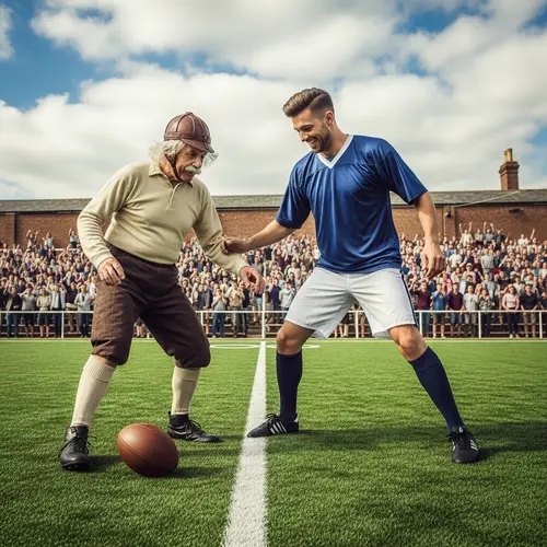 Elderly Physicist vs. Athletic Man Football Match | High Spirits