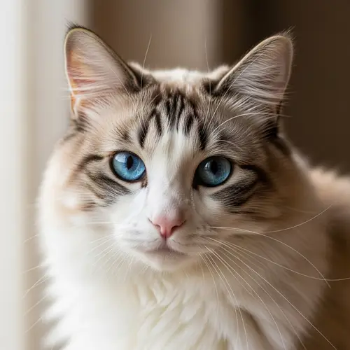 Beautiful Cat with Blue Eyes