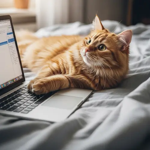 Cat Working on Laptop: Cute and Productive Feline Moments